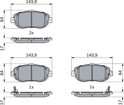 BOSCH 0 986 494 882 - Гальмівні колодки, дискові гальма autocars.com.ua