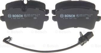 BOSCH 0 986 494 916 - Гальмівні колодки, дискові гальма autocars.com.ua