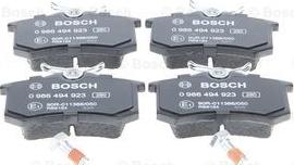 BOSCH 0 986 494 923 - Гальмівні колодки, дискові гальма autocars.com.ua