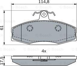 BOSCH 0 986 494 924 - Тормозные колодки, дисковые, комплект avtokuzovplus.com.ua