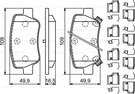 BOSCH 0 986 494 933 - Тормозные колодки, дисковые, комплект avtokuzovplus.com.ua