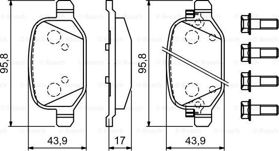 BOSCH 0 986 494 934 - Гальмівні колодки, дискові гальма autocars.com.ua