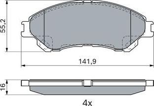 BOSCH 0 986 494 936 - ДИСКОВI КОЛОДКИ ПЕРЕДНI autocars.com.ua