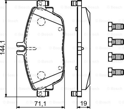 BOSCH 0 986 494 937 - Гальмівні колодки, дискові гальма autocars.com.ua