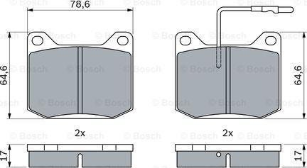 BOSCH 0 986 494 938 - Гальмівні колодки, дискові гальма autocars.com.ua