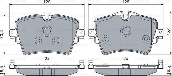 BOSCH 0 986 494 940 - Тормозные колодки, дисковые, комплект avtokuzovplus.com.ua