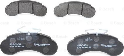 BOSCH 0 986 494 942 - Тормозные колодки, дисковые, комплект avtokuzovplus.com.ua