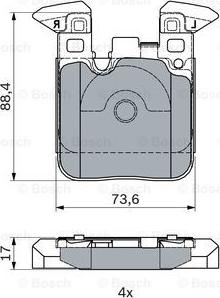 BOSCH 0 986 494 948 - Гальмівні колодки, дискові гальма autocars.com.ua