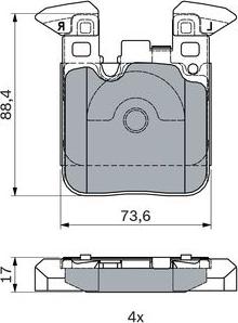 BOSCH 0 986 494 948 - Гальмівні колодки, дискові гальма autocars.com.ua