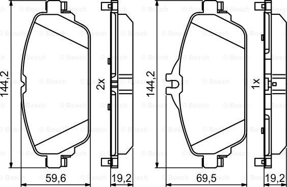 BOSCH 0 986 494 951 - Гальмівні колодки, дискові гальма autocars.com.ua