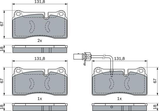 BOSCH 0 986 494 956 - Гальмівні колодки, дискові гальма autocars.com.ua