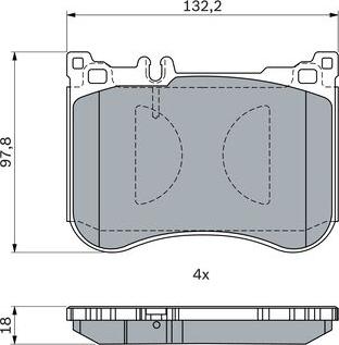 BOSCH 0 986 494 968 - Тормозные колодки, дисковые, комплект avtokuzovplus.com.ua