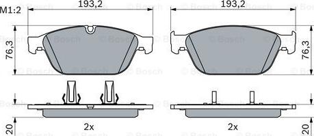 BOSCH 0 986 494 988 - Тормозные колодки, дисковые, комплект avtokuzovplus.com.ua