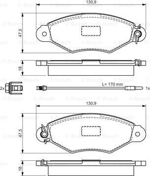 BOSCH 0 986 495 011 - Гальмівні колодки, дискові гальма autocars.com.ua