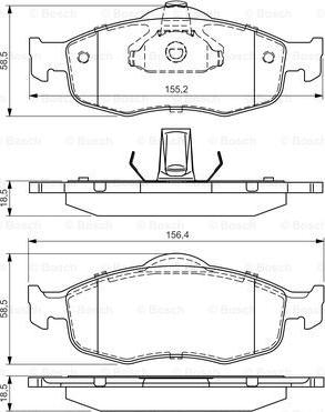 BOSCH 0 986 495 026 - Гальмівні колодки, дискові гальма autocars.com.ua