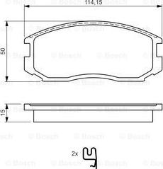 BOSCH 0 986 495 030 - Гальмівні колодки, дискові гальма autocars.com.ua