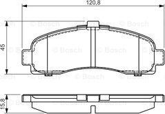 BOSCH 0 986 495 034 - Гальмівні колодки, дискові гальма autocars.com.ua