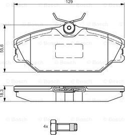 BOSCH 0 986 495 049 - Тормозные колодки, дисковые, комплект avtokuzovplus.com.ua