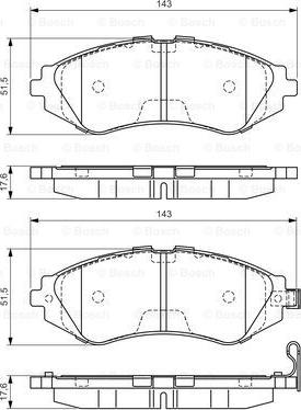 BOSCH 0 986 495 059 - Гальмівні колодки, дискові гальма autocars.com.ua