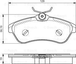 BOSCH 0 986 495 064 - Тормозные колодки, дисковые, комплект avtokuzovplus.com.ua