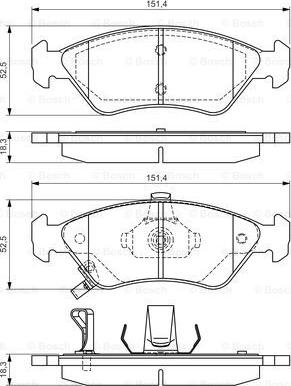 BOSCH 0 986 495 067 - Тормозные колодки, дисковые, комплект avtokuzovplus.com.ua