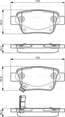 BOSCH 0 986 495 073 - Тормозные колодки, дисковые, комплект avtokuzovplus.com.ua