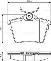 BOSCH 0 986 495 090 - Тормозные колодки, дисковые, комплект autodnr.net