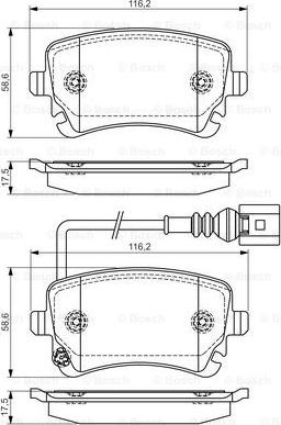 BOSCH 0 986 495 094 - Гальмівні колодки, дискові гальма autocars.com.ua