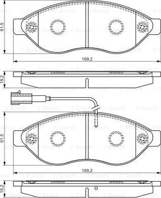 BOSCH 0 986 495 096 - Тормозные колодки, дисковые, комплект avtokuzovplus.com.ua