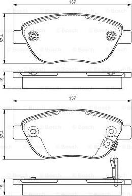 BOSCH 0 986 495 103 - Гальмівні колодки, дискові гальма autocars.com.ua