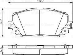 BOSCH 0 986 495 109 - Гальмівні колодки, дискові гальма autocars.com.ua