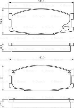 BOSCH 0 986 495 130 - Гальмівні колодки, дискові гальма autocars.com.ua