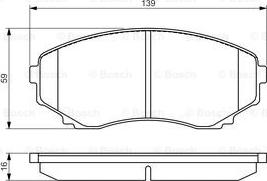 BOSCH 0 986 495 131 - Гальмівні колодки, дискові гальма autocars.com.ua