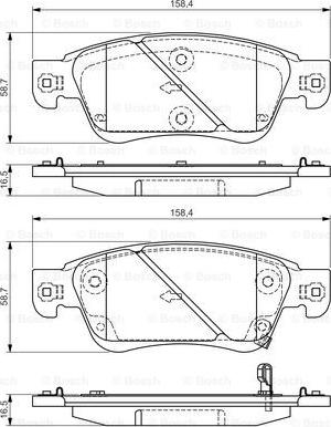 BOSCH 0 986 495 134 - Гальмівні колодки, дискові гальма autocars.com.ua