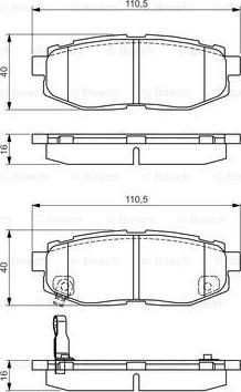 BOSCH 0 986 495 135 - Гальмівні колодки, дискові гальма autocars.com.ua