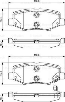 BOSCH 0 986 495 155 - Гальмівні колодки, дискові гальма autocars.com.ua