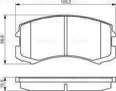 BOSCH 0 986 495 158 - Гальмівні колодки, дискові гальма autocars.com.ua