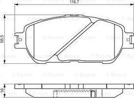 BOSCH 0 986 495 160 - Гальмівні колодки, дискові гальма autocars.com.ua