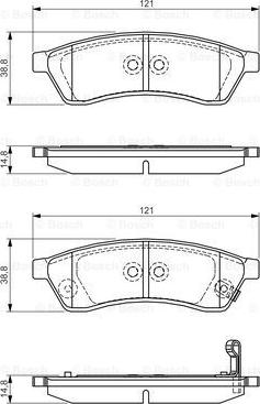 BOSCH 0 986 495 168 - Тормозные колодки, дисковые, комплект avtokuzovplus.com.ua