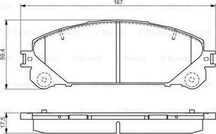 BOSCH 0 986 495 169 - Гальмівні колодки, дискові гальма autocars.com.ua