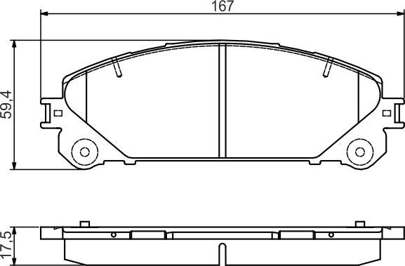 BOSCH 0 986 495 169 - Гальмівні колодки, дискові гальма autocars.com.ua