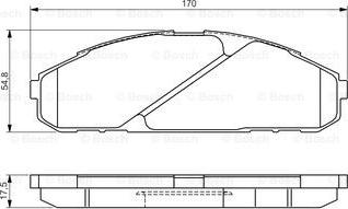 BOSCH 0 986 495 171 - Гальмівні колодки, дискові гальма autocars.com.ua