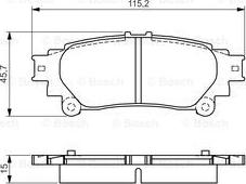 BOSCH 0 986 495 174 - Гальмівні колодки, дискові гальма autocars.com.ua