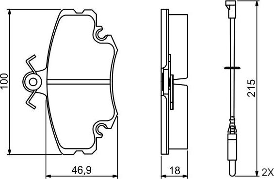 BOSCH 0 986 495 212 - Гальмівні колодки, дискові гальма autocars.com.ua