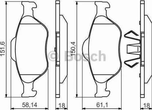 BOSCH 986424558 - Тормозные колодки, дисковые, комплект avtokuzovplus.com.ua