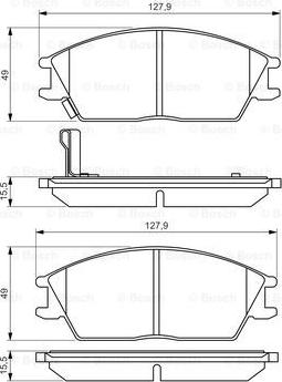 BOSCH 0 986 495 221 - Колодка гальм. диск. HYUNDAI ACCENT передн. вир-во Bosch autocars.com.ua