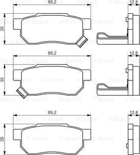 BOSCH 0 986 495 256 - ДИСКОВI КОЛОДКИ ЗАДНI PREMIUM2 autocars.com.ua