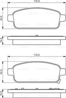 BOSCH 0 986 495 259 - ДИСКОВI КОЛОДКИ ЗАДНI PREMIUM2 autocars.com.ua