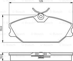 BOSCH 0 986 495 262 - Гальмівні колодки, дискові гальма autocars.com.ua