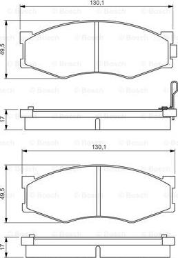 BOSCH 0 986 495 263 - Тормозные колодки, дисковые, комплект avtokuzovplus.com.ua